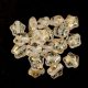 Czech Pressed Star Glass Bead - Crystal Gold Patina - 6mm