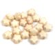 Czech Pressed Star Glass Bead - Alabaster Light Beige Luster - 6mm