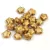 Czech Pressed Star Glass Bead - Alabaster Brown Gold Luster - 6mm