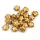 Cseh préselt csillag gyöngy - Alabaster Brown Gold Luster - 6mm
