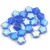 Czech Pressed Star Glass Bead - Matt Sapphire AB - 6mm
