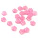 Czech Pressed Star Glass Bead - Opal Pink Luster - 6mm