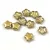 Czech Pressed Star Glass Bead - Crystal Amber - 8mm