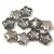 Czech Pressed Star Glass Bead - Crystal Chrome - 8mm
