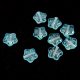 Czech Pressed Star Glass Bead - Cracked Light Aqua - 8mm