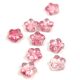 Czech Pressed Star Glass Bead - Crystal Fuchsia Splash - 8mm