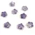 Czech Pressed Star Glass Bead - Crystal Purple Splash - 8mm