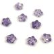 Czech Pressed Star Glass Bead - Crystal Purple Splash - 8mm