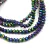 Csiszolt fánk gyöngy - Jet Green Iris - 2x3mm - szálon