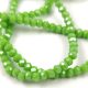 Firepolished donut bead - 2x3mm - Light Olive - sold on strand