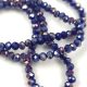 Firepolished donut bead - 2x3mm - Dark Sapphire Iris - sold on strand