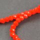 Firepolished donut bead - 2x3mm - Orange - sold on strand