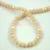 Firepolished donut bead - 2x3mm - Beige  - sold on strand