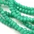 Faceted donut bead - 2x3mm - Turquoise Green - sold on strand