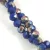 Firepolished donut bead - 3x4mm - Sapphire Brown Iris - sold on strand