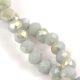 Firepolished donut bead - 3x4mm - Gray Yellow AB - sold on strand