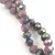 Firepolished donut bead - 3x4mm - Purple Green Iris - sold on strand
