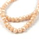 Firepolished donut bead - 3x4mm - Peach Luster - sold on strand