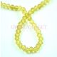 Firepolished donut bead - 3x4mm - Champagne AB - sold on strand