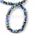 Firepolished donut bead - 3x4mm - Light Sapphire Metallic Green Iris - sold on strand