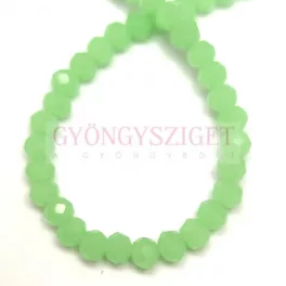   Firepolished donut bead - 3x4mm - Opal Light Turquoise - sold on string
