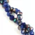 Firepolished donut bead - 3x4mm - Sapphire Iris - sold on strand