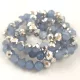 Csiszolt fánk gyöngy - Blue Opal CAL - 5x6mm - szálon