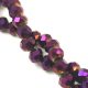 Firepolished donut bead - 5x6mm - Metallic Violet Iris - sold on strand