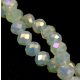 Firepolished donut bead - 5x6mm - Opal Champagne AB - sold on strand