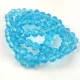 Csiszolt fánk gyöngy - Aqua - 5x6mm - szálon