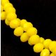 Firepolished donut bead - 5x6mm - Yellow Luster - sold on strand
