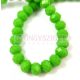 Firepolished donut bead - 5x6mm - Pea Green  - sold on strand