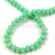 Firepolished donut bead - 5x6mm - Turquoise Green  - sold on strand
