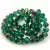 Firepolished donut bead - 6x8mm - Emerald Iris - sold on strand