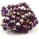 Firepolished donut bead - 6x8mm - Siam Iris - sold on strand