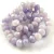Firepolished donut bead - 6x8mm - Purple Marble Luster - sold on strand