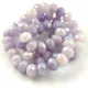 Firepolished donut bead - 6x8mm - Purple Marble Luster - sold on strand
