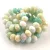 Firepolished donut bead - 6x8mm - Chalk Beige Green - sold on strand