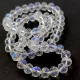 Firepolished donut bead - 6x8mm - Crystal AB - sold on strand