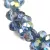 Firepolished donut bead - 6x8mm - Light Sapphire Iris - sold on strand