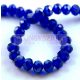 Firepolished donut bead - 6x8mm - Dark Sapphire - sold on strand