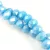 Firepolished donut bead - 6x8mm - Blue AB - sold on strand
