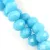 Firepolished donut bead - 6x8mm - Turquoise Blue - sold on strand