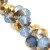 Firepolished donut bead - 6x8mm - Air Blue Opal Amber - sold on strand