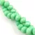 Firepolished donut bead - 6x8mm - Mint Green - sold on strand