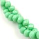 Firepolished donut bead - 6x8mm - Mint Green - sold on strand