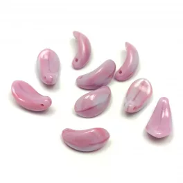 Curved Petal Bead - 7x13mm - Purple Blend
