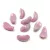 Curved Petal Bead - 7x13mm - Purple Blend