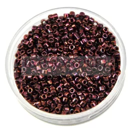   Miyuki Delica Japanese Seed Bead  size : 10/0 - 0012 Metallic Dark Raspberry