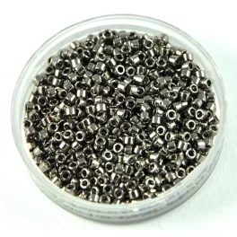   Miyuki Delica Japanese Seed Bead  size : 10/0 - 0021 Nickel Plated